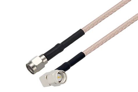 SMA Male Right Angle To Reverse Polarity SMA Plug Cable Using RG316 DS