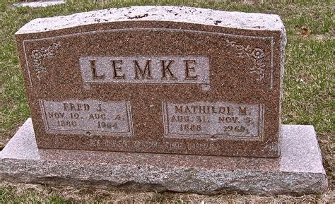 Mathilde Marie Schmidt Lemke M Morial Find A Grave