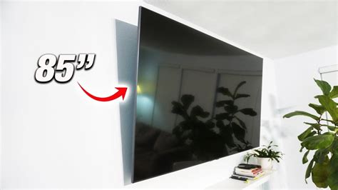 How To Mount 85 Inch TV In A Small Room Wall! DIY Step By Step | 85 inch tv living room wall, 86 ...