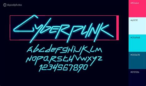 15 Cyberpunk Color Palettes For Dystopian Designs - Depositphotos Blog Neon Colour Palette ...