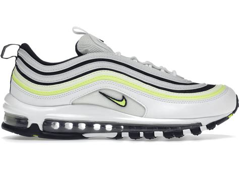 Nike Air Max 97 White Black Volt Men's - AQ4126-101 - US