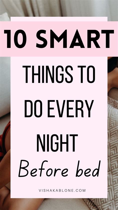 10 Things To Do Every Night Before Bed Evening Routine Night Time