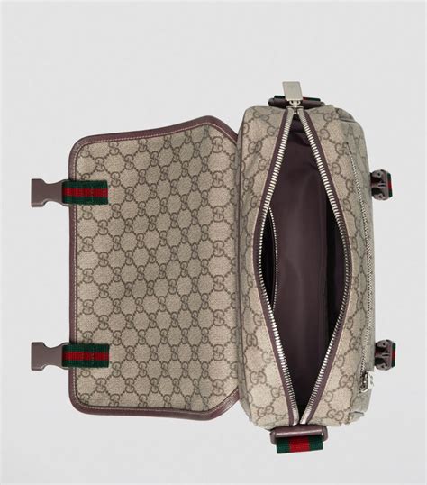 Mens Gucci Neutrals GG Supreme Messenger Bag Harrods UK