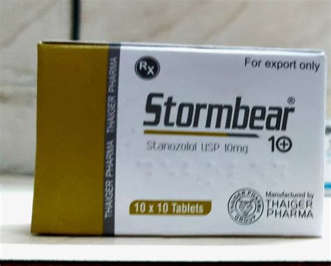 Thaiger Pharma Stormbear Stanozolol Mg Purity At Box In