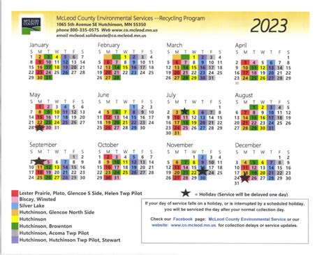 Curbside Recycling Calendar City Of Glencoe