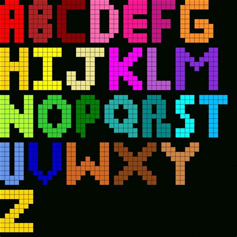 Perler Bead Letter Templates