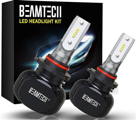 BEAMTECH 9005 LED Headlight Bulbs HB3 CSP Chips Headlamp 50W 6500K