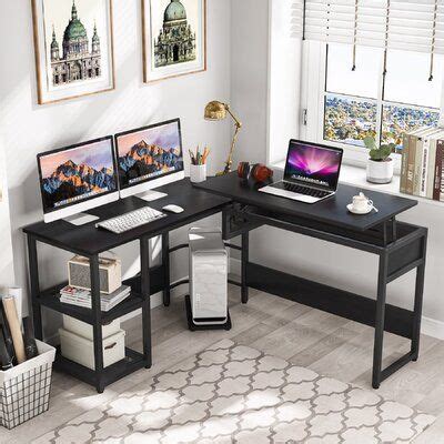 Height adjustable standing desk with storage – Artofit