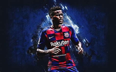 Nelson Semedo Fc Barcelona Portuguese Footballer Portrait Blue