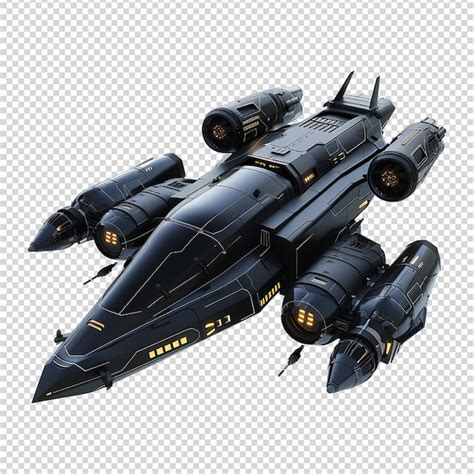 Premium PSD Spaceship Isolated On Transparent Background