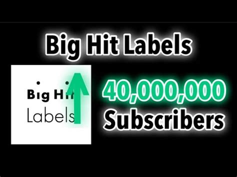 Big Hit Labels Hitting Million Subscribers Moment Youtube