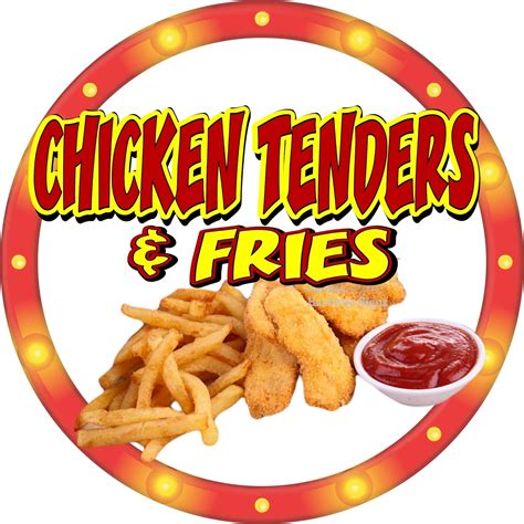 Chicken Tenders Fries Decal Concession Food Truck Vinyl