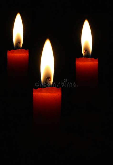 Three Blazing Wax Candles Stock Photo Image Of Isolated 2451742