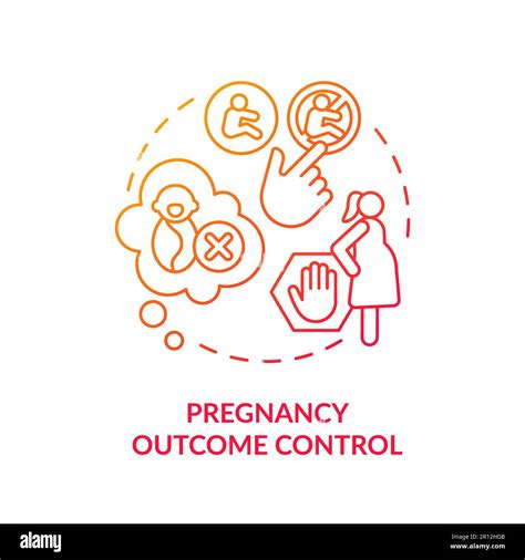 Pregnancy Outcome Control Red Gradient Concept Icon Stock Vector Image