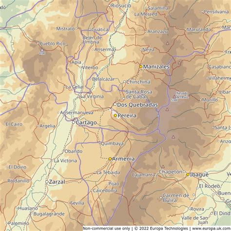 Map Of Pereira Colombia Global 1000 Atlas