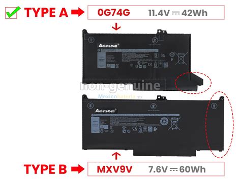 Batería Dell Latitude 7400 de alta calidad en México Mexicobateria mx