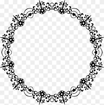 Descarga Gratis Anillo De Flores Cuadro Otros Monocromo Png PNGWing