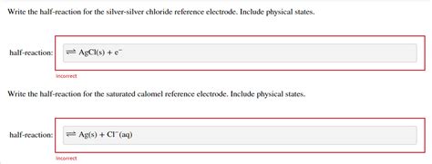 Solved Write The Half Reaction For The Silver Silver Chegg