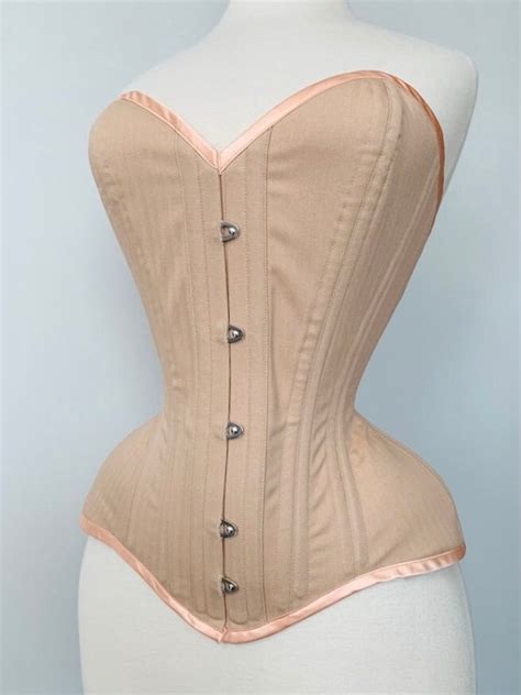 Nude English Coutil Tightlacing Waist Training Overbust Etsy