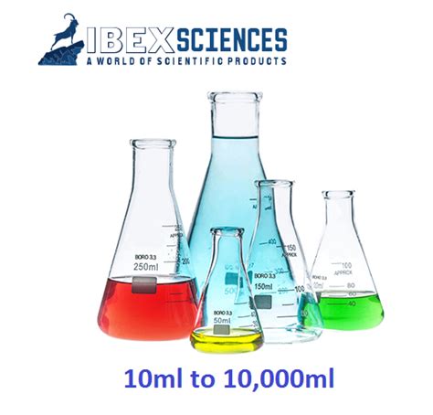 Conical Flask Borosilicate Glass Narrow Neck Erlenmeyer Flasks Ml To