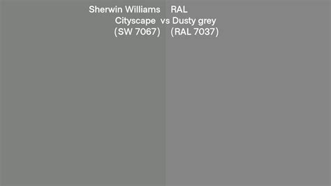 Sherwin Williams Cityscape Sw 7067 Vs Ral Dusty Grey Ral 7037 Side