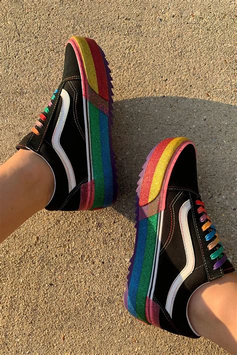 Vans Old Skool Stacked Glitter Sneaker In 2020 Schuhe