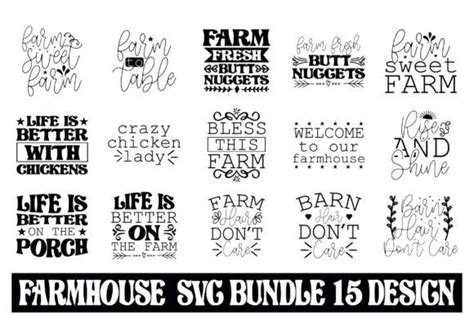 Farmhouse SVG Bundle Graphic By Journey With Craft Creative Fabrica