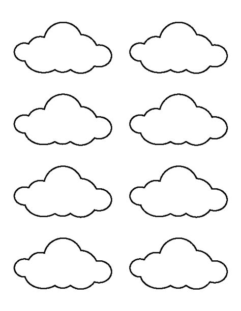 Printable Small Cloud Template