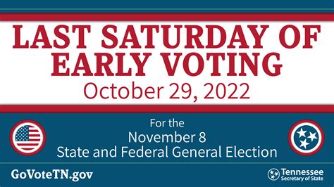 Last Saturday of Early Voting | Tennessee Secretary of State