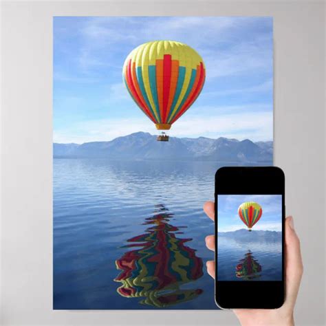 Hot Air Balloon Reflection Poster Zazzle
