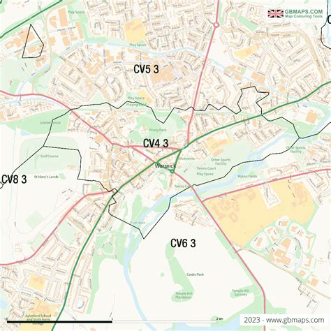 Warwick Vector Street Map