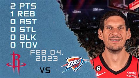 Boban Marjanovic NBA ROCKETS Vs THUNDER REGULAR SEASON Highlights 04