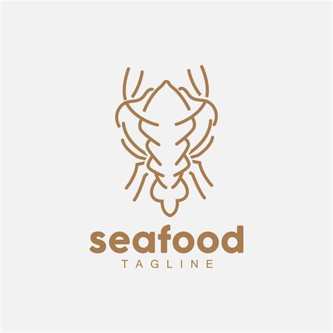 Premium Vector Lobster Logo Simple Minimalist Designshrimp Seafood