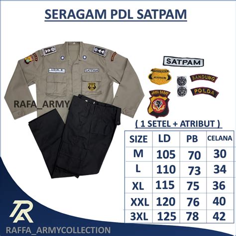 Baju Seragam Pdl Satpam Lengan Panjang Setelan Pdl Security Model