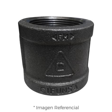 Union Simple O Copla Coupling Reforzado Fierro Maleable Negro A