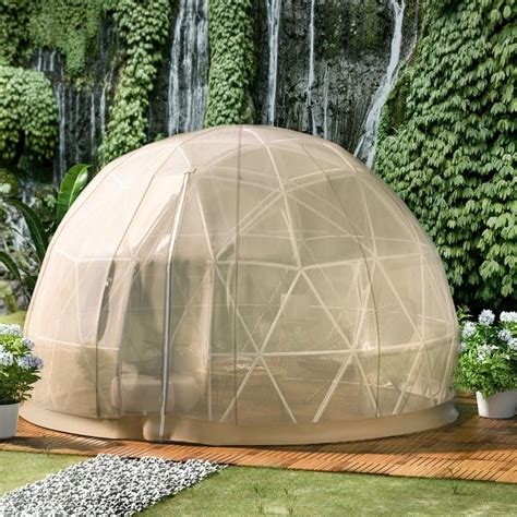 VEVOR Garden Dome with PVC Cover and Mesh Cover - Geodesic Dome - Bed ...