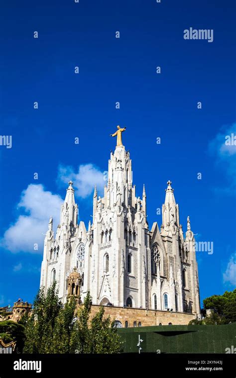 Temple Of The Sacred Heart Of Jesus Church Barcelona Spain Stock