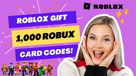 Roblox Gift Card Codes 1000 Robux 100 Roblox 2022 YouTube