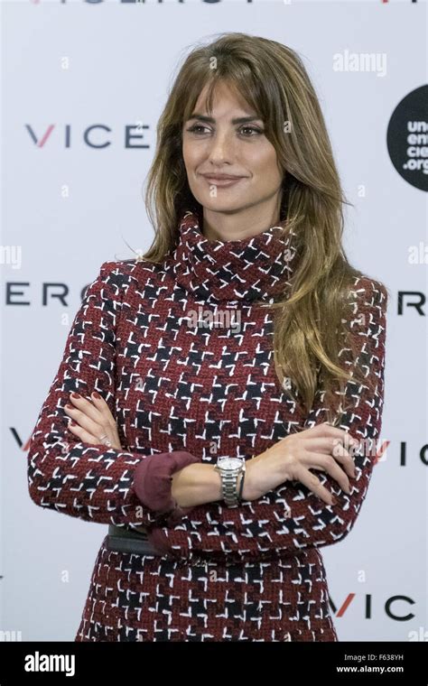 Actress Penelope Cruz At A Viceroy Photocall In Madrid Featuring