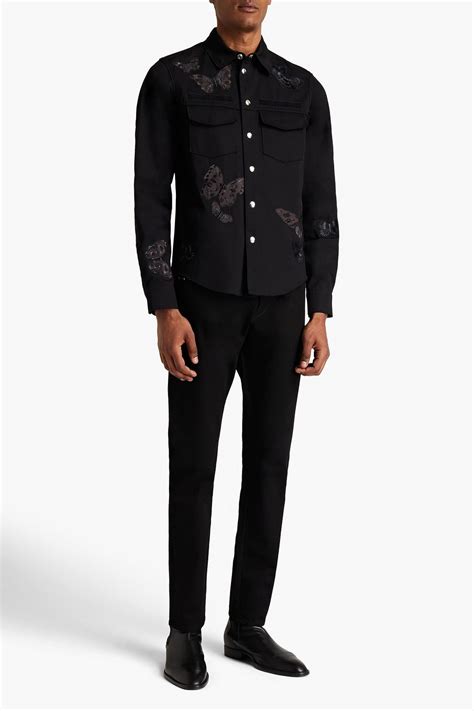 Valentino Garavani Embroidered Cotton Twill Overshirt The Outnet