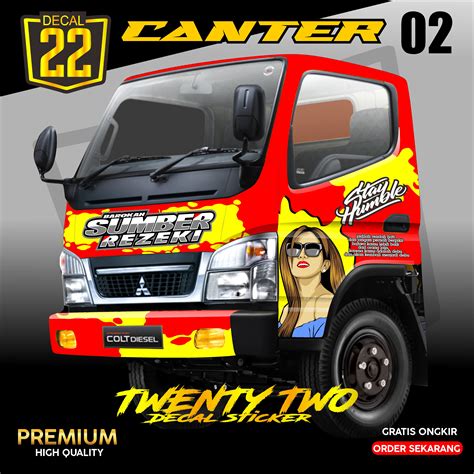 STIKER TRUK CANTER DECAL STIKER TRUK CANTER STIKER MOBIL TRUK CANTER