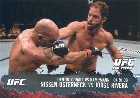 2009 Topps UFC Round 2 NISSEN OSTERNECK JORGE RIVERA RC DEBUT 4 1 09