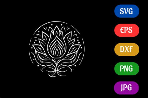 Mandala Lotus | Vector White Background Graphic by Creative Oasis ...