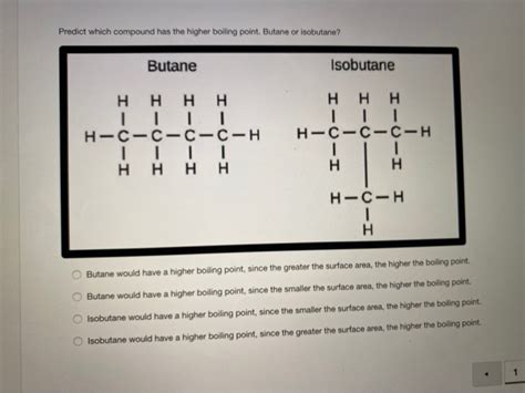 Solved Predict which compound has the higher boiling point. | Chegg.com