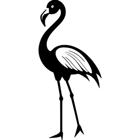 Elegant Flamingo Outline SVG - svgcollections.com