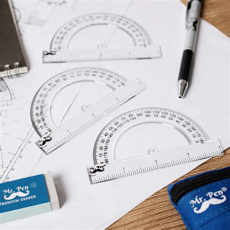 Mr Pen Small Protractor 4 Inch Protractor Pack Of 3 Protractor Ruler Drafting Tools