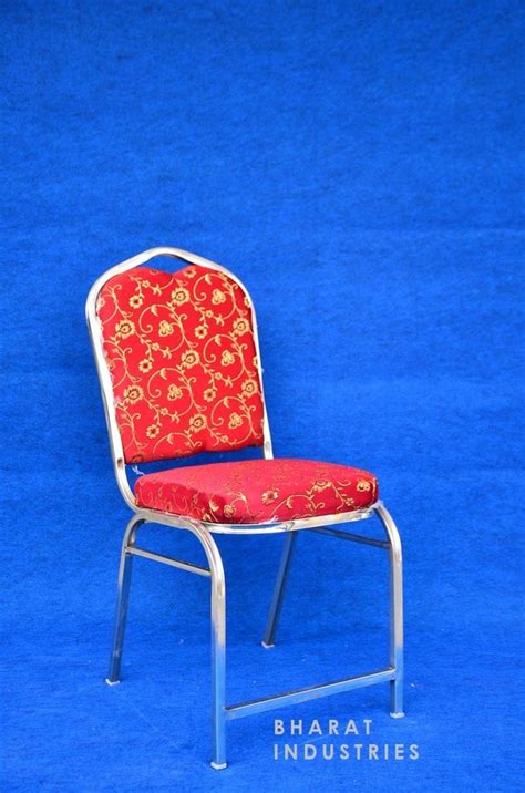 Red Polyester Steel Chair For Banquet Hall Seating Capacity Single