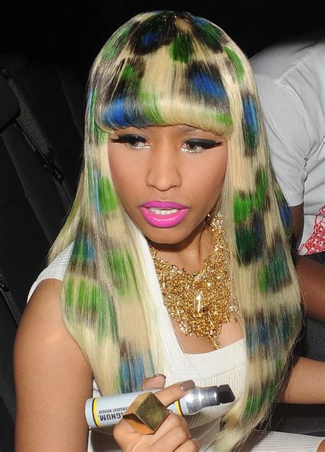 Images Of Unusual Hairstyles Spotted Blue Green Hair Sexy Nicki