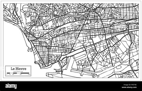 Le Havre France City Map In Retro Style Outline Map Vector