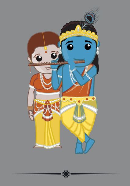 Radha Krishna Vetores Sem Royalties